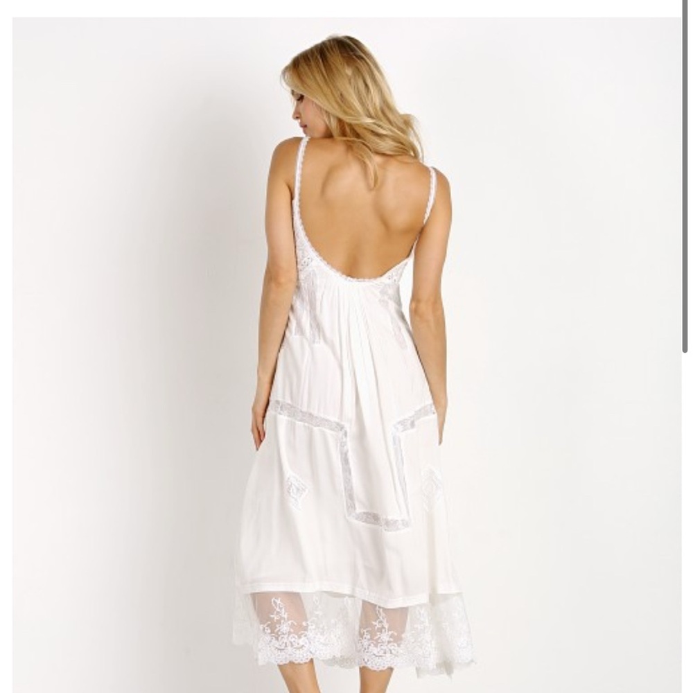 Spell Peaches Slip Dress with lace, NWT, XL - Picture 5 of 17